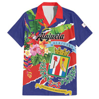 Personalized Costa Rica Alajuela Province Family Matching Short Sleeve Bodycon Dress and Hawaiian Shirt - Wonder Print Shop