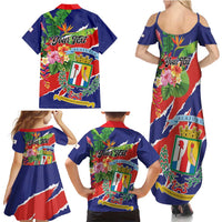 Personalized Costa Rica Alajuela Province Family Matching Summer Maxi Dress and Hawaiian Shirt - Wonder Print Shop
