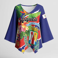 Personalized Costa Rica Alajuela Province Kimono Sleeve Blouse - Wonder Print Shop