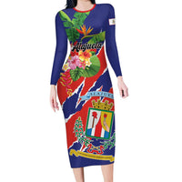 Personalized Costa Rica Alajuela Province Long Sleeve Bodycon Dress - Wonder Print Shop