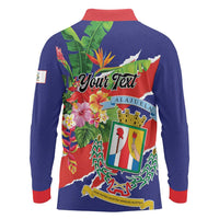 Personalized Costa Rica Alajuela Province Long Sleeve Polo Shirt - Wonder Print Shop