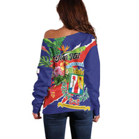 Personalized Costa Rica Alajuela Province Off Shoulder Sweater - Wonder Print Shop