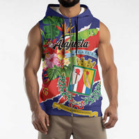 Personalized Costa Rica Alajuela Province Sleeveless Zip Hoodie - Wonder Print Shop