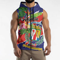 Personalized Costa Rica Alajuela Province Sleeveless Zip Hoodie - Wonder Print Shop