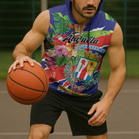 Personalized Costa Rica Alajuela Province Sleeveless Zip Hoodie - Wonder Print Shop