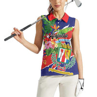 Personalized Costa Rica Alajuela Province Women Sleeveless Polo Shirt - Wonder Print Shop