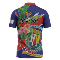 Personalized Costa Rica Alajuela Province Zipper Polo Shirt - Wonder Print Shop