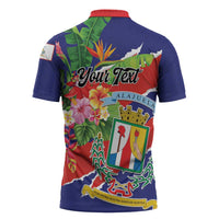 Personalized Costa Rica Alajuela Province Zipper Polo Shirt - Wonder Print Shop