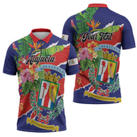 Personalized Costa Rica Alajuela Province Zipper Polo Shirt - Wonder Print Shop