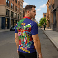 Personalized Costa Rica Alajuela Province Zipper Polo Shirt - Wonder Print Shop