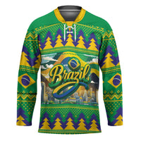 Brazil Christmas Feliz Natal Hockey Jersey - Wonder Print Shop