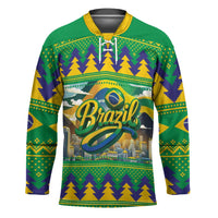 Brazil Christmas Feliz Natal Hockey Jersey - Wonder Print Shop