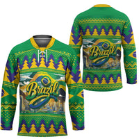 Brazil Christmas Feliz Natal Hockey Jersey - Wonder Print Shop