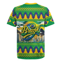 Brazil Christmas Feliz Natal Rugby Jersey - Wonder Print Shop