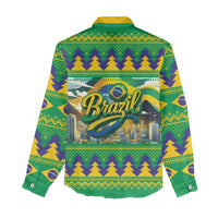 Brazil Christmas Feliz Natal Women Casual Shirt - Wonder Print Shop