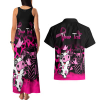 Personalised Save The Udders Couples Matching Tank Maxi Dress and Hawaiian Shirt Farmer Day Breast Cancer Awareness - Wonder Print Shop