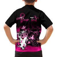 Personalised Save The Udders Family Matching Long Sleeve Bodycon Dress and Hawaiian Shirt Farmer Day Breast Cancer Awareness - Wonder Print Shop