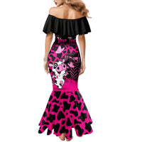 Personalised Save The Udders Family Matching Mermaid Dress and Hawaiian Shirt Farmer Day Breast Cancer Awareness - Wonder Print Shop