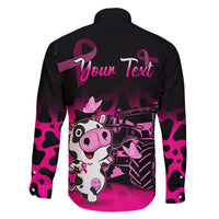 Personalised Save The Udders Family Matching Puletasi Dress and Hawaiian Shirt Farmer Day Breast Cancer Awareness - Wonder Print Shop