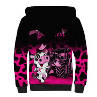 Personalised Save The Udders Sherpa Hoodie Farmer Day Breast Cancer Awareness - Wonder Print Shop
