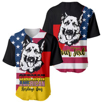 Personalised German American Heritage Day Baseball Jersey German Shepherd Dog - Wonder Print Shop