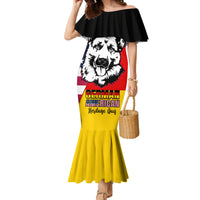 Personalised German American Heritage Day Family Matching Mermaid Dress and Hawaiian Shirt German Shepherd Dog - Wonder Print Shop