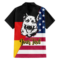 Personalised German American Heritage Day Family Matching Off Shoulder Short Dress and Hawaiian Shirt German Shepherd Dog - Wonder Print Shop