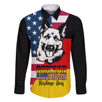 Personalised German American Heritage Day Family Matching Puletasi Dress and Hawaiian Shirt German Shepherd Dog - Wonder Print Shop