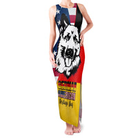 Personalised German American Heritage Day Family Matching Tank Maxi Dress and Hawaiian Shirt German Shepherd Dog - Wonder Print Shop