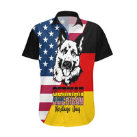 Personalised German American Heritage Day Hawaiian Shirt German Shepherd Dog - Wonder Print Shop