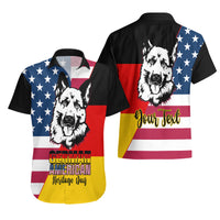 Personalised German American Heritage Day Hawaiian Shirt German Shepherd Dog - Wonder Print Shop