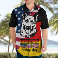Personalised German American Heritage Day Hawaiian Shirt German Shepherd Dog - Wonder Print Shop