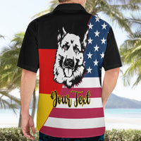 Personalised German American Heritage Day Hawaiian Shirt German Shepherd Dog - Wonder Print Shop