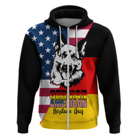 Personalised German American Heritage Day Hoodie German Shepherd Dog - Wonder Print Shop