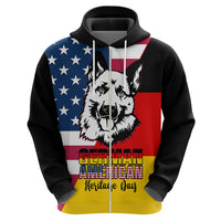 Personalised German American Heritage Day Hoodie German Shepherd Dog - Wonder Print Shop