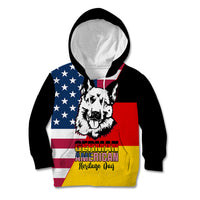 Personalised German American Heritage Day Kid Hoodie German Shepherd Dog - Wonder Print Shop