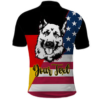 Personalised German American Heritage Day Polo Shirt German Shepherd Dog - Wonder Print Shop