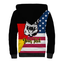 Personalised German American Heritage Day Sherpa Hoodie German Shepherd Dog - Wonder Print Shop