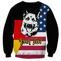 Personalised German American Heritage Day Sweatshirt German Shepherd Dog - Wonder Print Shop