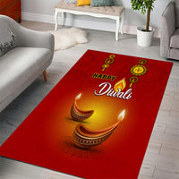 Diwali Festival Area Rug Diya With Paisley Pattern - Wonder Print Shop