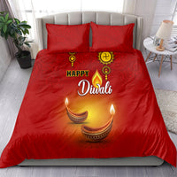 Diwali Festival Bedding Set Diya With Paisley Pattern - Wonder Print Shop