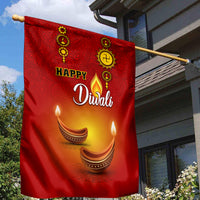 Diwali Festival Garden Flag Diya With Paisley Pattern - Wonder Print Shop