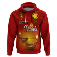 Personalised Diwali Festival Hoodie Diya With Paisley Pattern - Wonder Print Shop