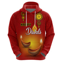 Personalised Diwali Festival Hoodie Diya With Paisley Pattern - Wonder Print Shop