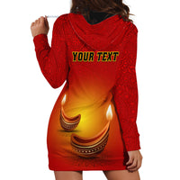 Personalised Diwali Festival Hoodie Dress Diya With Paisley Pattern - Wonder Print Shop