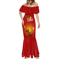 Personalised Diwali Festival Mermaid Dress Diya With Paisley Pattern - Wonder Print Shop