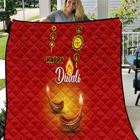 Diwali Festival Quilt Diya With Paisley Pattern - Wonder Print Shop