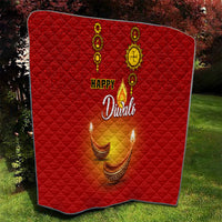Diwali Festival Quilt Diya With Paisley Pattern - Wonder Print Shop