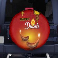 Diwali Festival Spare Tire Cover Diya With Paisley Pattern - Wonder Print Shop