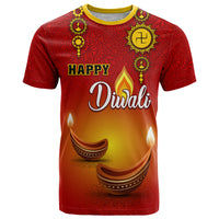 Personalised Diwali Festival T Shirt Diya With Paisley Pattern - Wonder Print Shop